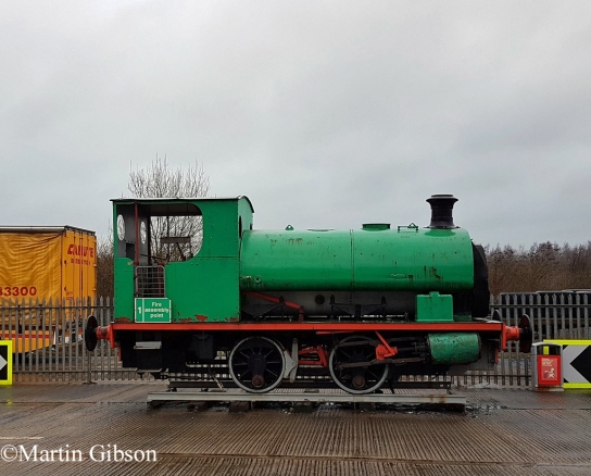 Hudswell Clarke 1689 on static display outside the South Yorkshire Transport Museum - March 2018.jpg