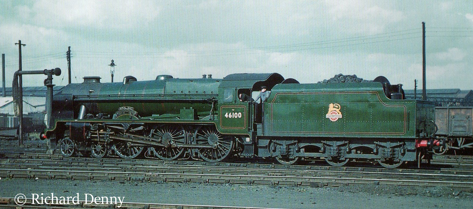 46100 Royal Scot on shed at Derby - 1955.jpg